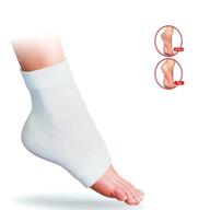 🧦 pinkiou gel cracked heel socks for plantar fasciitis - open toe, moisturizing sleeve, soft compression, day/night pain relief - white logo