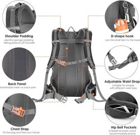 img 1 attached to 🎒 Waterproof Hiking Backpack Camping Daypack