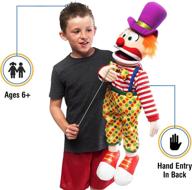 clown full ventriloquist style puppet logo