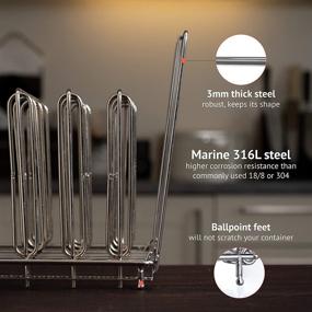 img 4 attached to 🍳 LIPAVI L10-Marine Quality 316L Stainless Steel Sous Vide Rack - Square 7.8 x 6.4, Ideal for Family Size Cooking