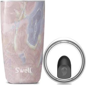 img 4 attached to 🌹 S'well Geode Rose Stainless Steel Tumbler - 18 Fl Oz Vacuum-Insulated Container with Clear Slide-Open Lid, Keeps Drinks Cold for 12 Hours, Hot for 4 Hours - BPA-Free Water Bottle, 18 oz