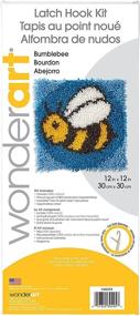 img 2 attached to 🐝 Spinrite Wonderart Latch Hook Kit: 12x12 Bumblebee Design – Perfect for DIY Home Decor