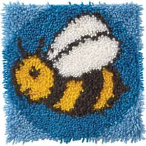 img 1 attached to 🐝 Spinrite Wonderart Latch Hook Kit: 12x12 Bumblebee Design – Perfect for DIY Home Decor