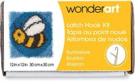 🐝 spinrite wonderart latch hook kit: 12x12 bumblebee design – perfect for diy home decor logo