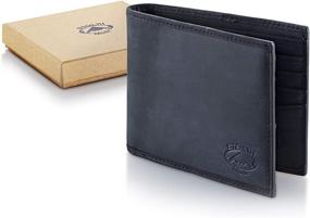 img 1 attached to Dark Brown Leather Men's Accessories: Stealth Mode Wallets, Card Cases & Money Organizers