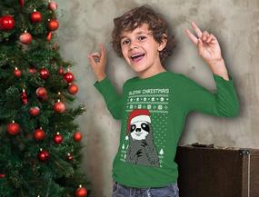 img 2 attached to 🐻 Tstars Sloth Christmas Sweater Sweatshirt for Boys - Fashion Hoodies & Sweatshirts