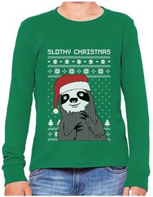 img 4 attached to 🐻 Tstars Sloth Christmas Sweater Sweatshirt for Boys - Fashion Hoodies & Sweatshirts