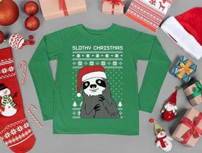 img 1 attached to 🐻 Tstars Sloth Christmas Sweater Sweatshirt for Boys - Fashion Hoodies & Sweatshirts