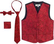 👔 stylish paisley boys' clothing: gioberti boys 3-piece formal suit & sport coat logo