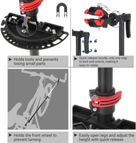 img 2 attached to SONGMICS Heavy-Duty Bike Workstation, Black USBR07B - Sturdy Bike Repair Stand