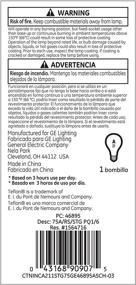 img 2 attached to 💡 GE Rough Service Incandescent Work Light Bulb: Shatter Resistant, Teflon Coated, 75W, Warm White, 1-Pack