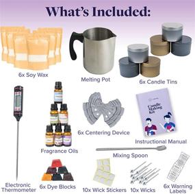 img 3 attached to 🕯️ CraftsPop Soy Candle Making Kit: Ultimate DIY Supplies with Soy Wax, Pouring Pot, & Thermometer