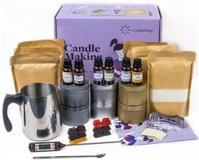 img 4 attached to 🕯️ CraftsPop Soy Candle Making Kit: Ultimate DIY Supplies with Soy Wax, Pouring Pot, & Thermometer