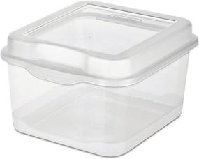 img 1 attached to 📦 Sterilite Small Clear Flip Top Storage Box - 18038612