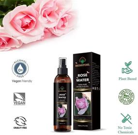 img 1 attached to 🌹 Bulgarian Rose Water Spray: Pure, Organic Facial Toner - Skin, Hair & Body Care Essential - Fine Mist Sprayer (3.7 oz)