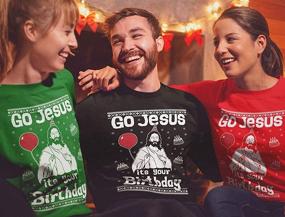 img 1 attached to 🎄 Men's Ugly Christmas Sweater Style Sweatshirt - Go Jesus, It's Your Birthday