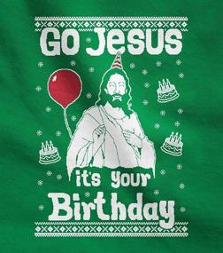 img 3 attached to 🎄 Men's Ugly Christmas Sweater Style Sweatshirt - Go Jesus, It's Your Birthday