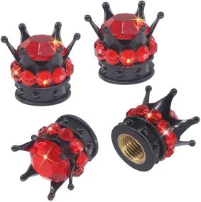 img 4 attached to SAVORI Rhinestone Attractive Dustproof Accessories Tires & Wheels