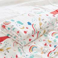 🦄 j-pinno rainbow unicorn muslin blanket logo