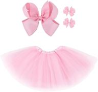 👗 girls 4 layered tulle tutu: princess ballet dress with hairbow| kid tutu skirt logo