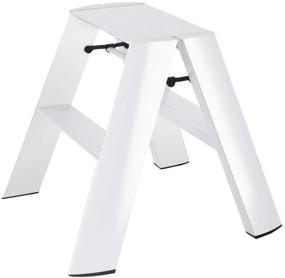 img 4 attached to 🪜 Hasegawa Ladders Lucano Step Stool Wide 2, White: High Quality and Multi-functional