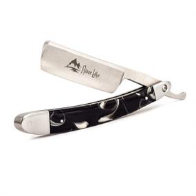 img 2 attached to 🪒 High-Quality Straight Edge Razor - RIVERLAKE JH23 Barber Shaving Razor - Shave Ready, Carbon Steel, Natural Marble Handles, Optimal Shave Experience