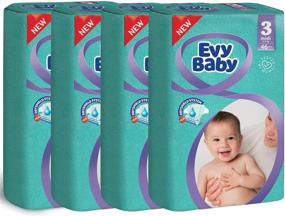 img 4 attached to Parents' Choice Size 3 Overnight Diapers - 184 Count (4 Packs of 46) | Elastic Side Stretch | New Dryshield System | One Month Supply Pack