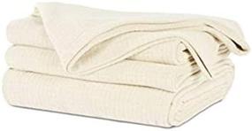 img 4 attached to 🛏️ Full/Queen Cream Berkshire Polartec Softec Blanket