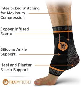 img 3 attached to 👣 Ultimate Compression Silicone Anti-Microbial Fasciitis Achilles Support: Say Goodbye to Foot Pain!