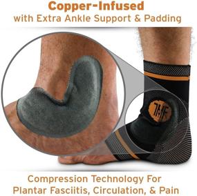 img 2 attached to 👣 Ultimate Compression Silicone Anti-Microbial Fasciitis Achilles Support: Say Goodbye to Foot Pain!