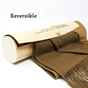 img 3 attached to Cashmere Pashmina Reversible Winter Wrapped Women's Accessories in Scarves & Wraps