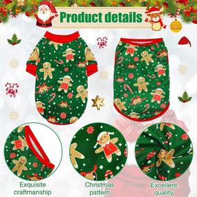 img 2 attached to 🐶 Christmas Dog Shirt Vest: Festive Snowman and Elf Costume Outfits for Small to Medium Dogs