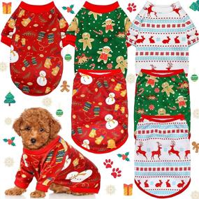 img 4 attached to 🐶 Christmas Dog Shirt Vest: Festive Snowman and Elf Costume Outfits for Small to Medium Dogs