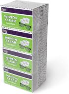 🧻 flents wipe 'n clear lens cleaning wipes - antistreak, fast drying - 4 portable boxes of 75 - bonus pack - made in the usa - 300 count logo