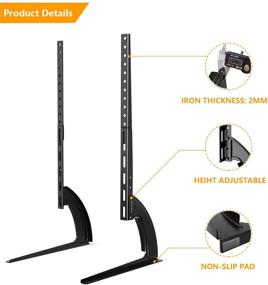 img 1 attached to 📺 Universal Table Top TV Stand: Adjustable Height TV Legs for 22-65 inch Flat Screen TVs - Holds up to 88lbs - Max VESA 800x500mm