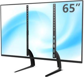 img 4 attached to 📺 Универсальная настольная телевизионная подставка: регулируемые по высоте ножки для телевизоров с плоским экраном от 22 до 65 дюймов - выдерживает до 88 фунтов - максимальный VESA 800x500 мм.