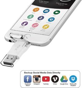 img 3 attached to 📱 Photofast Gigastone 32GB iPhone Flash Drive: Lightning & PC USB 3.0, Super App for iOS iPad - Backup Facebook, Instagram, Dropbox, Google Drive, Contacts, 4K Video, Music - Full iPhone Backup