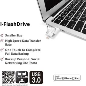 img 2 attached to 📱 Photofast Gigastone 32GB iPhone Flash Drive: Lightning & PC USB 3.0, Super App for iOS iPad - Backup Facebook, Instagram, Dropbox, Google Drive, Contacts, 4K Video, Music - Full iPhone Backup