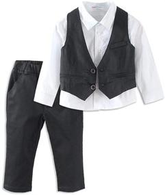 img 4 attached to 👕 Burgundy ToddlerSpring Dress Piece for Boys: Clothing, Suits & Sport Coats