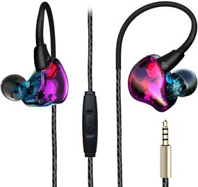 img 4 attached to 🎧 Беспроводные спортивные наушники In-Ear с гибкой заушиной и микрофоном для подростков, наушники с улучшенными басами, изолирующими шум, в стиле наушников, идеально подходят для тренировок в спортзале, физических упражнений, бега и пробежек.