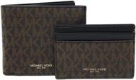 👜 premium michael kors leather billfold wallet: stylish men's accessories logo