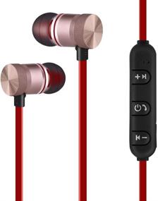 img 3 attached to Наушники MagWire Wireless Earbuds - Спортивный магнитный дизайн, совместим с iPhone & Android (золотые)