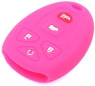 segaden silicone cover protector case holder skin jacket for chevrolet buick gmc cadillac pontiac saturn 5 button remote key fob cv4606 in rose color logo