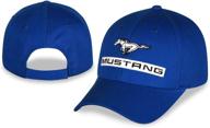 🧢 men's checkered flag sports ford mustang baseball cap - blue logo car racing hat for enhanced seo logo