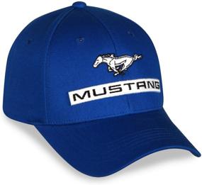 img 3 attached to 🧢 Мужская бейсболка с автомобилем Ford Mustang в клетку флага - голубая шапка с автомобильно-гоночным логотипом для оптимизации поиска