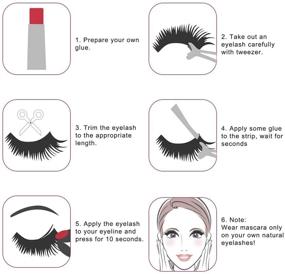 img 2 attached to Enhance Your Look with 20 Pairs of False Eyelashes: 4 Styles, Natural Lashes, Cat Eyes, Volume - Faux Mink Lashes Pack