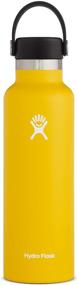 img 4 attached to 🌻 Hydro Flask Sunflower Water Bottle - 21 oz with Standard Mouth Flex Lid