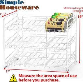 img 3 attached to 🏷️ SimpleHouseware White Stackable Can Rack Organizer: Optimal Storage Solution