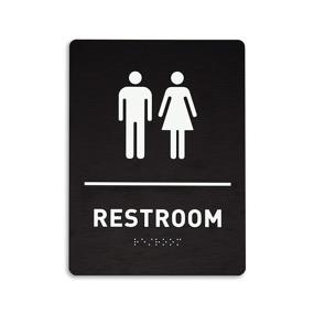 img 4 attached to Compliant Unisex Restroom Identification Sign: Promoting Inclusivity & Accessibility