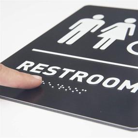 img 2 attached to Compliant Unisex Restroom Identification Sign: Promoting Inclusivity & Accessibility